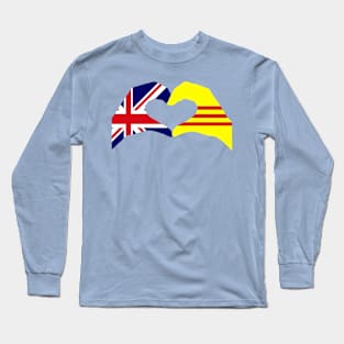 We Heart UK & South Vietnam Patriot Flag Series Long Sleeve T-Shirt